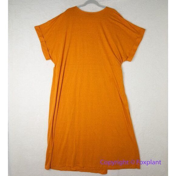 New! Eloquii orange‎ true wrap midi dress, plus size 28 - Picture 9 of 15